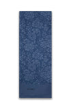 Çiçek Desenli Floş Indigo Şal 0025