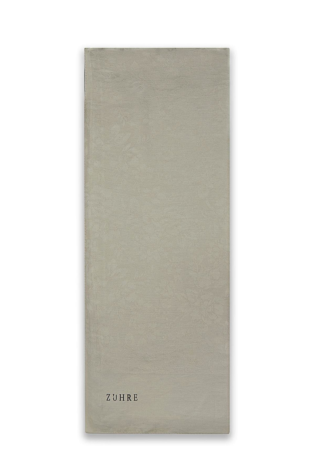 Çiçek Desenli Floş Küf Yeşili Şal 0025