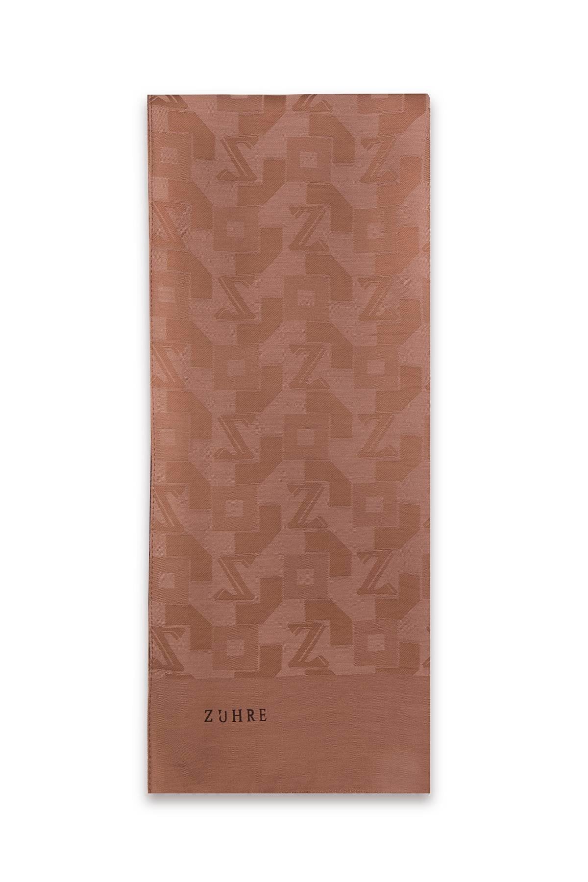 Geometrik Desenli Mocha Şal 0034