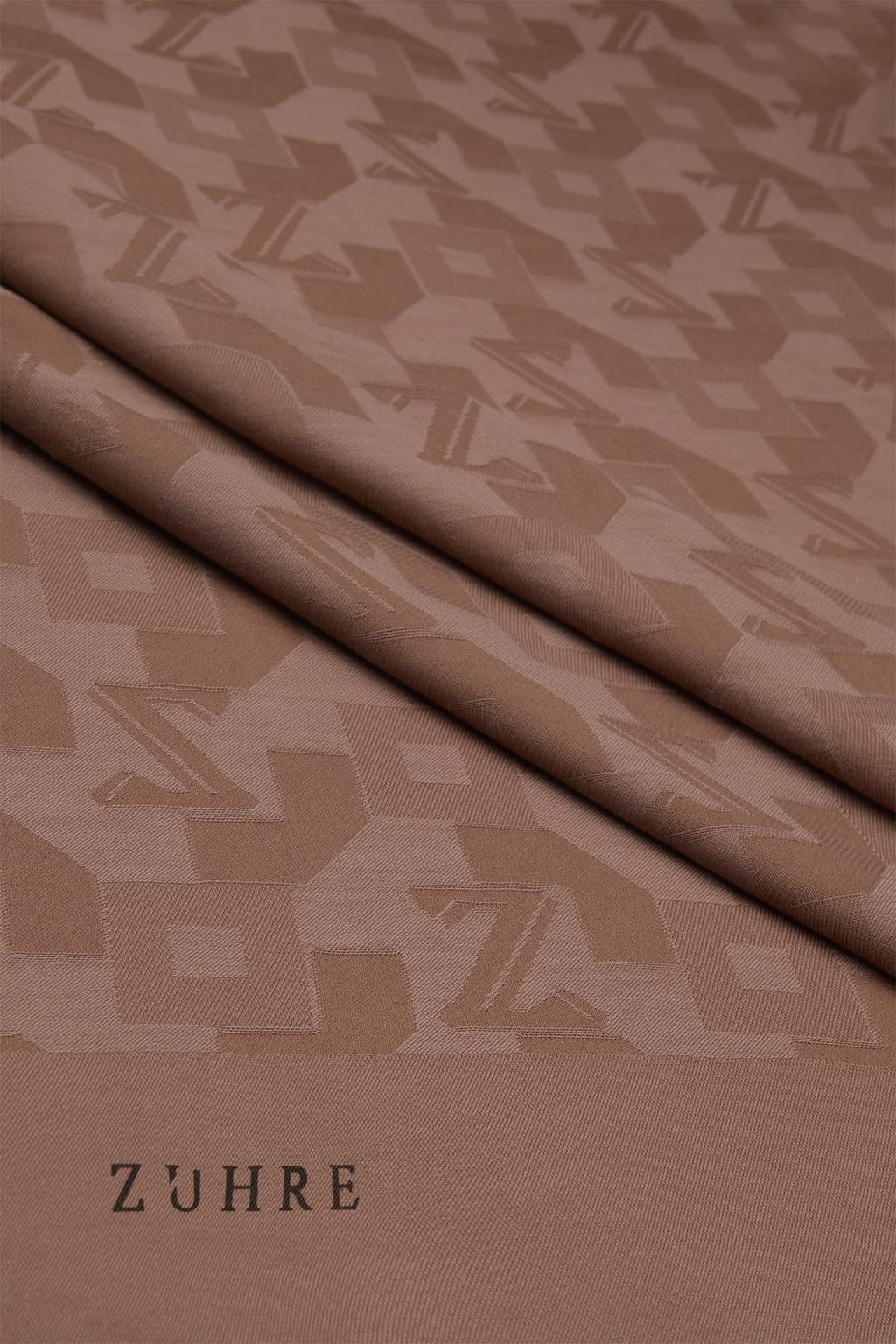 Geometrik Desenli Mocha Şal 0034