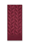 Geometrik Desenli Bordo Şal 0034
