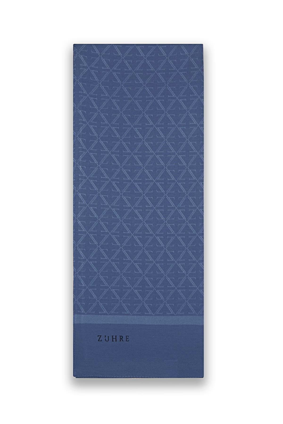 Monogram Desenli  0053 Indigo Şal 0052