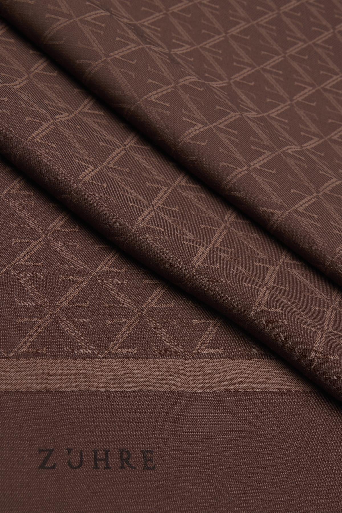 Monogram Desenli  0053 Kahve Şal 0052