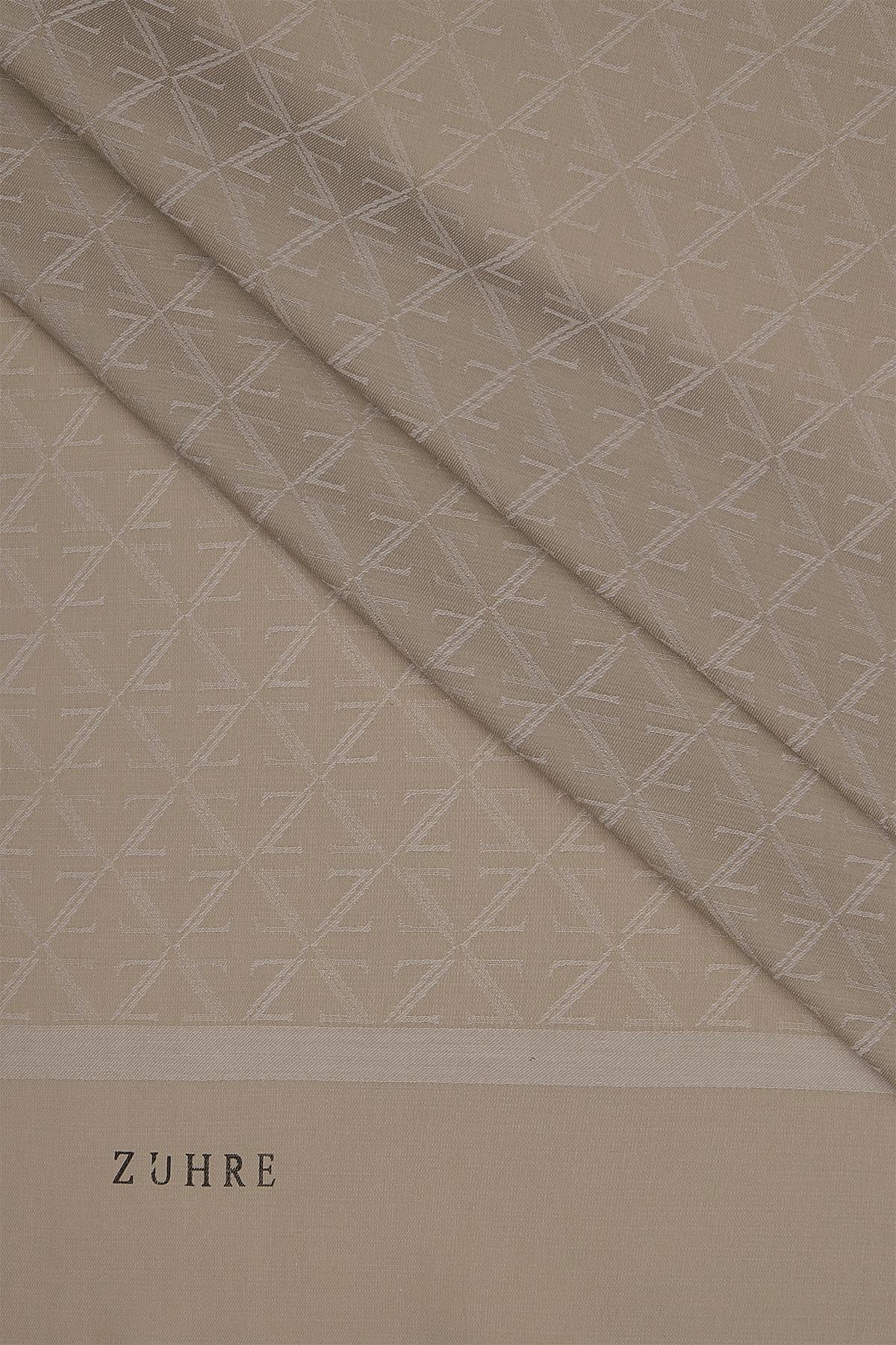 Monogram Desenli  0053 Latte Şal 0052