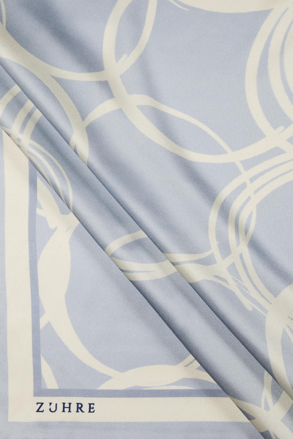 Halka Desenli Twill Ipek V8 Eşarp 0091
