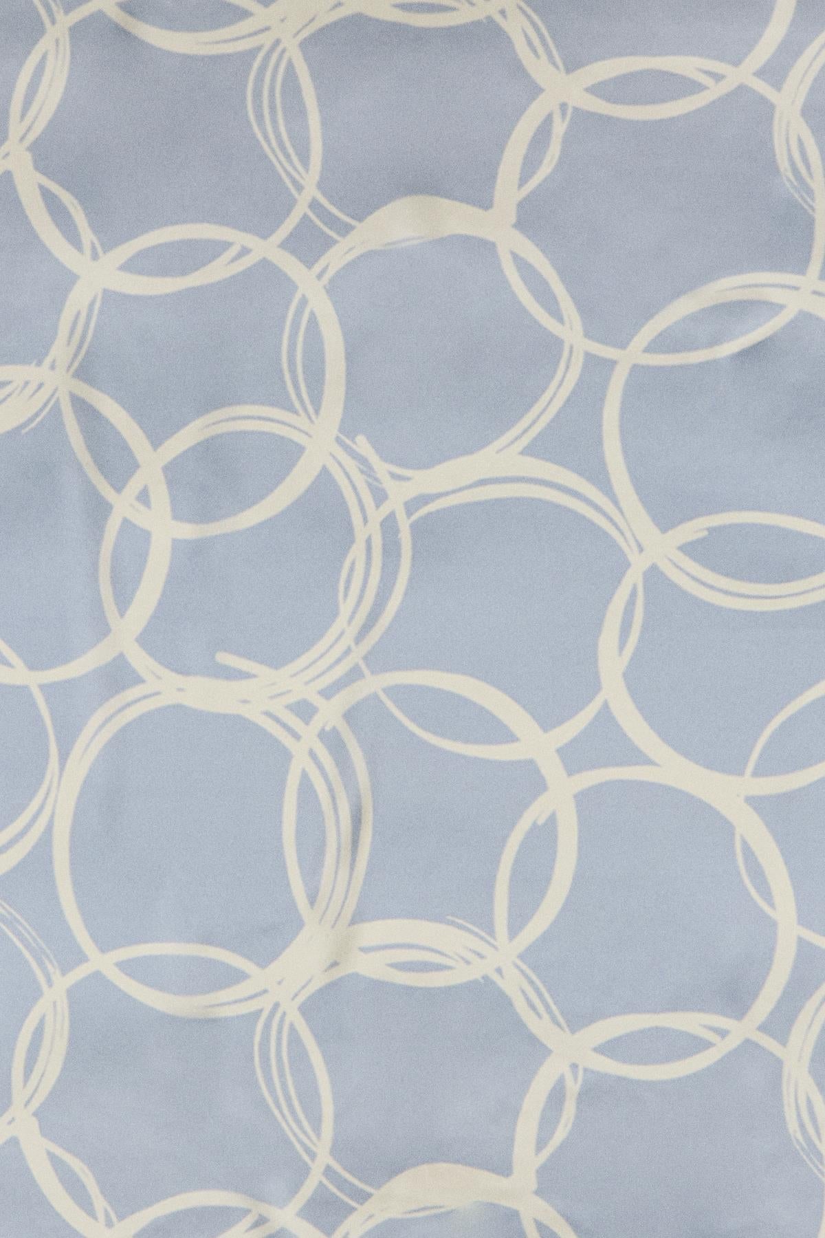 Halka Desenli Twill Ipek V8 Eşarp 0091