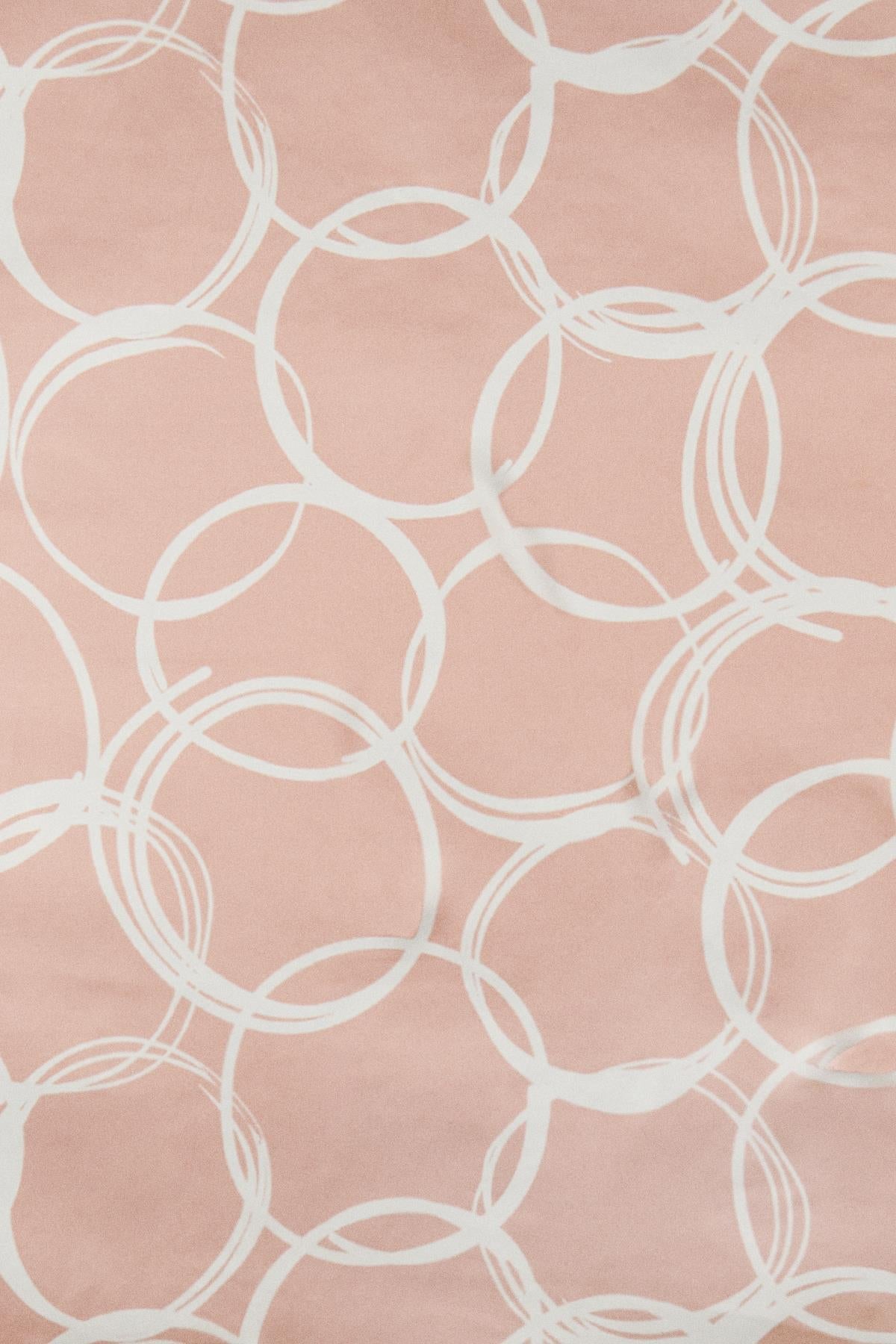 Halka Desenli Twill Ipek V9 Eşarp 0091