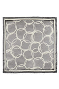 Halka Desenli Twill Ipek V12 Eşarp 0091