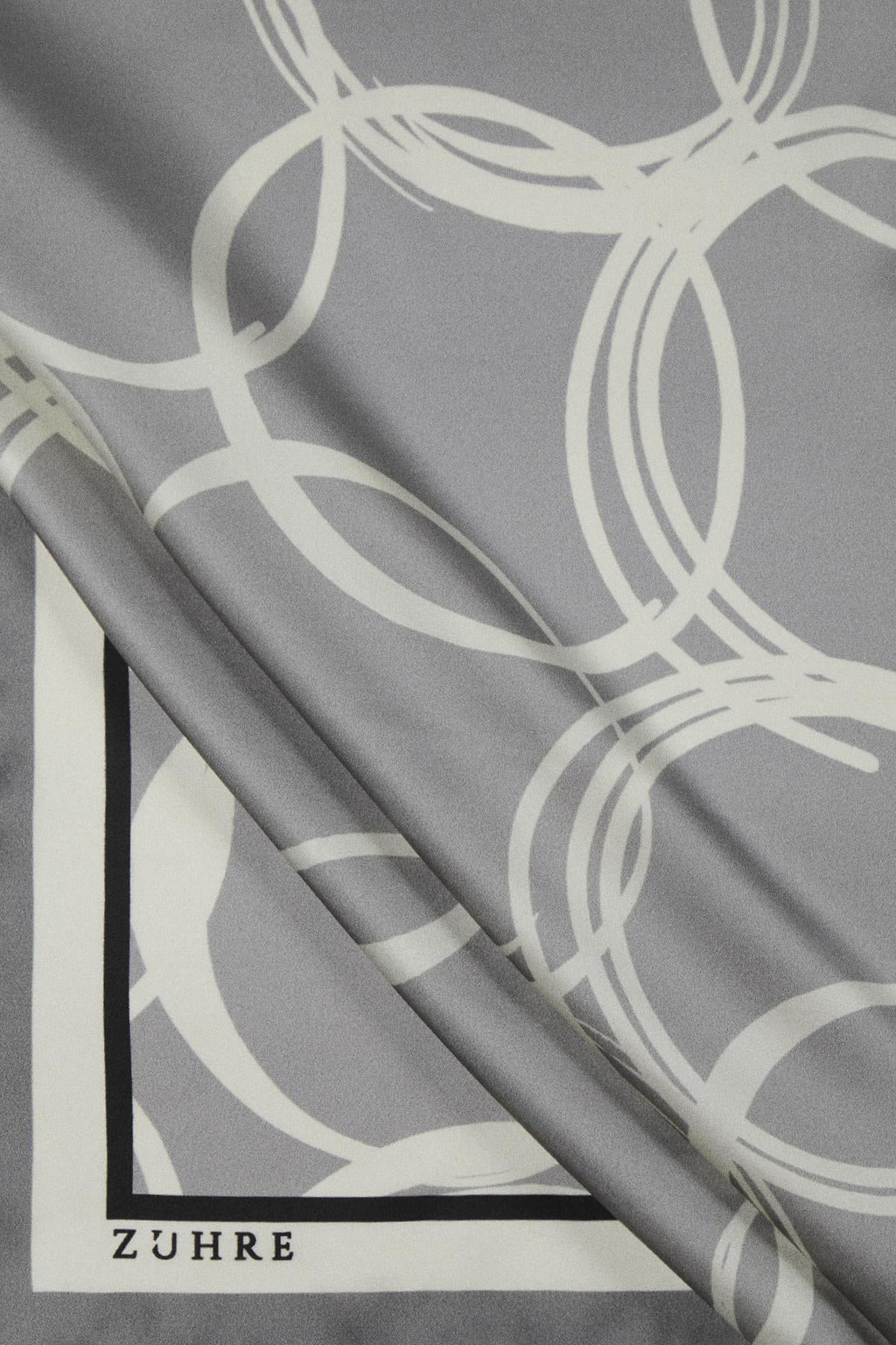 Halka Desenli Twill Ipek V12 Eşarp 0091