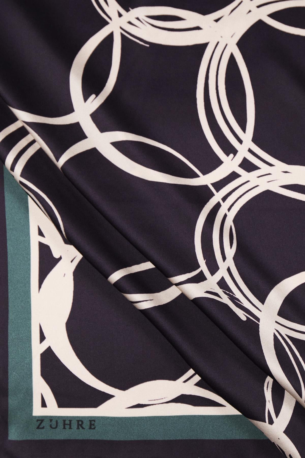 Halka Desenli Twill Ipek V25 Eşarp 0091