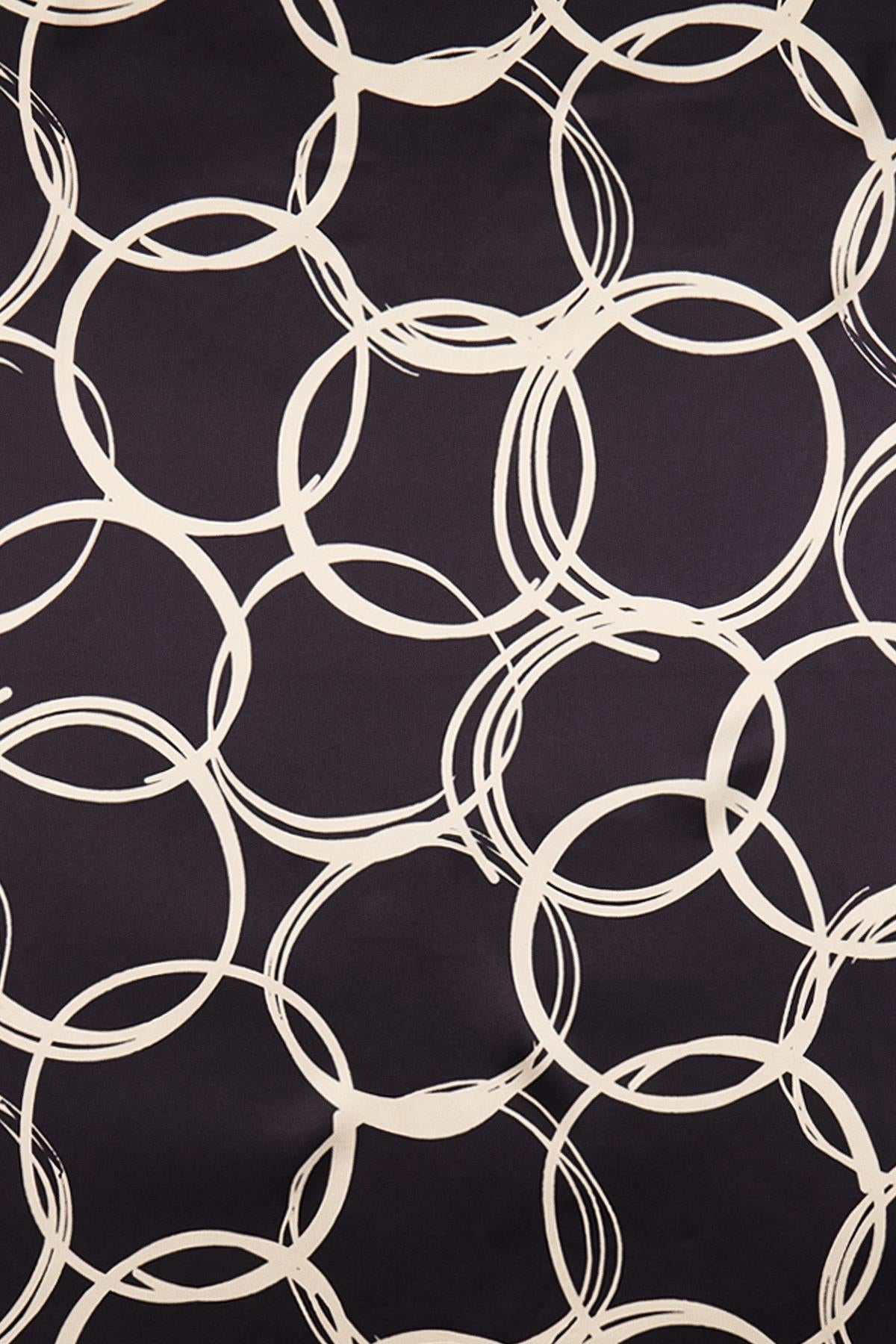 Halka Desenli Twill Ipek V25 Eşarp 0091