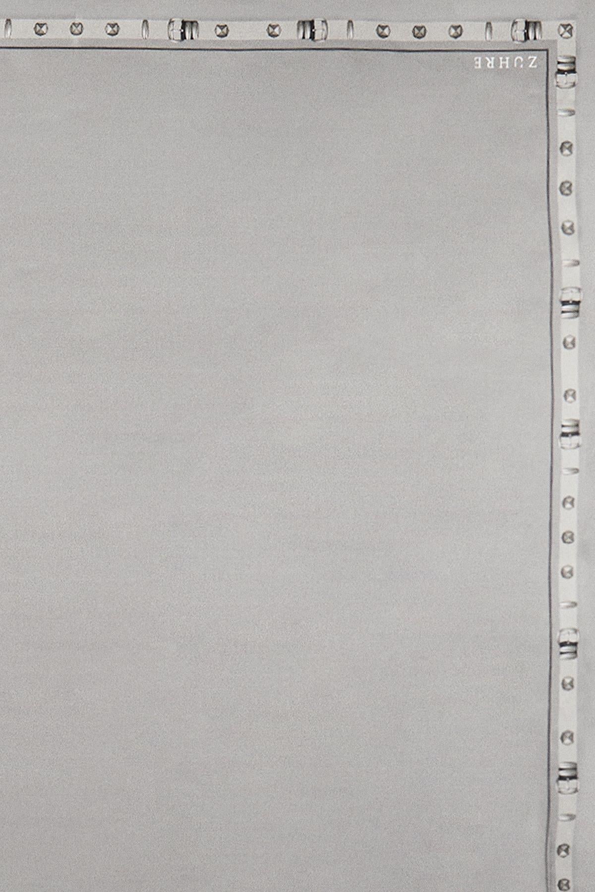 Kenar Detaylı Twill Ipek V12 Eşarp 0104
