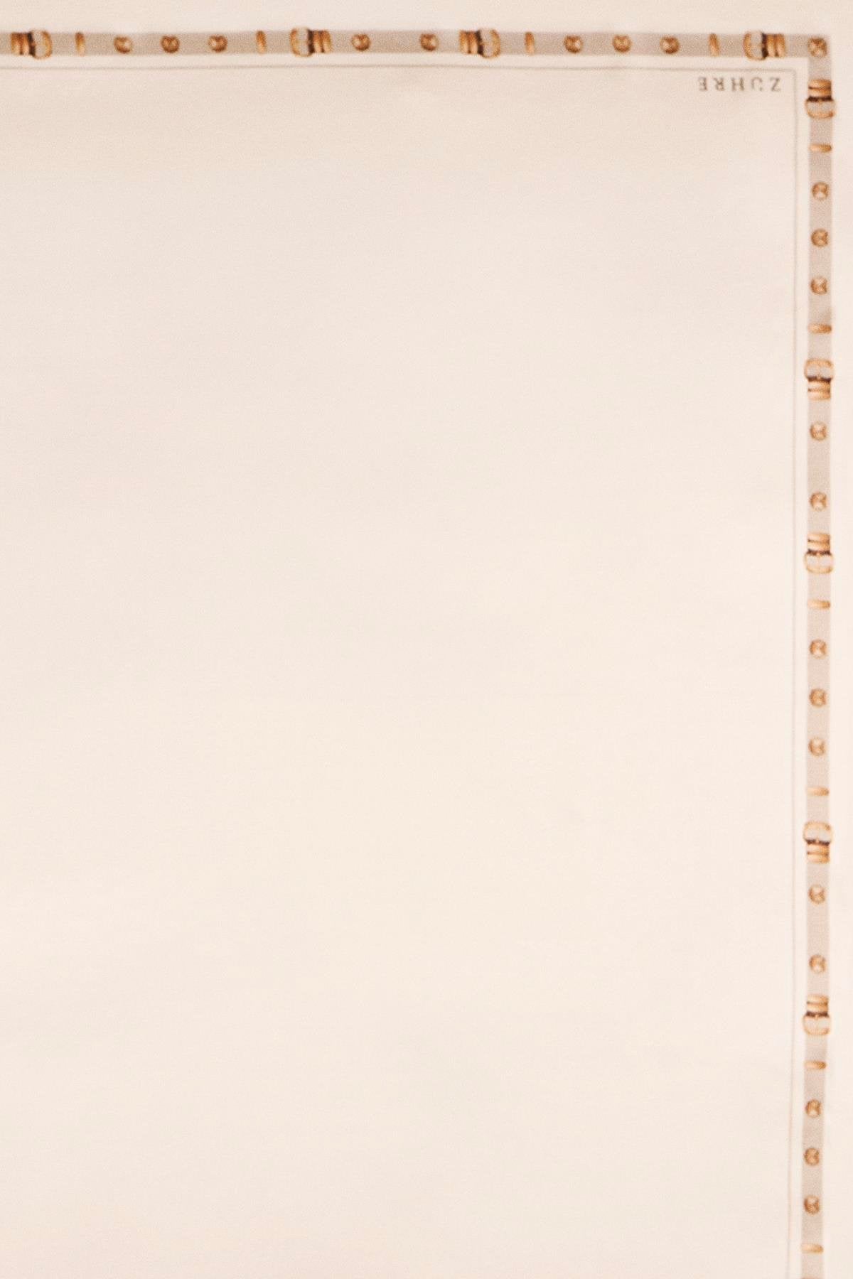 Kenar Detaylı Twill Ipek V14 Eşarp 0104