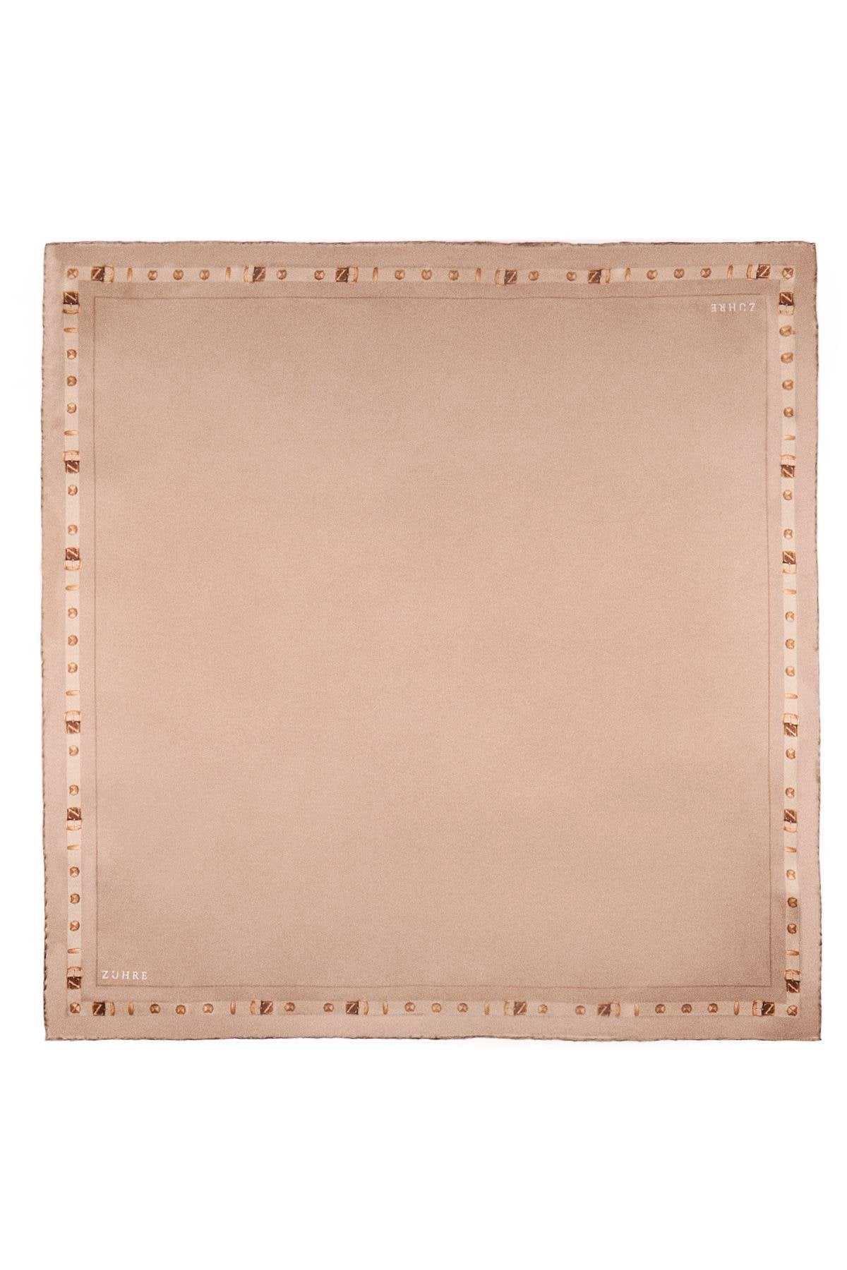 Kenar Detaylı Twill Ipek V26 Eşarp 0104