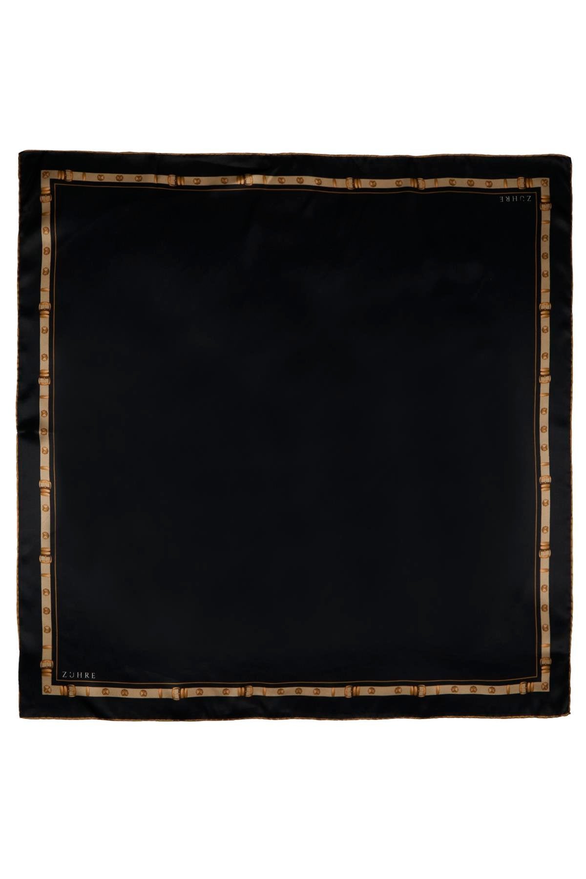 Kenar Detaylı Twill Ipek V-Orj Eşarp 0104