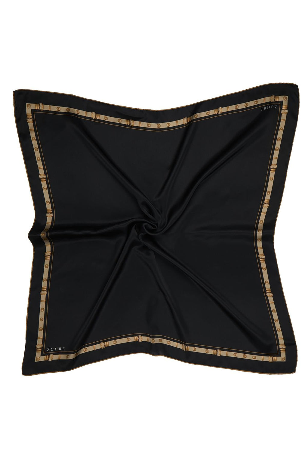 Kenar Detaylı Twill Ipek V-Orj Eşarp 0104