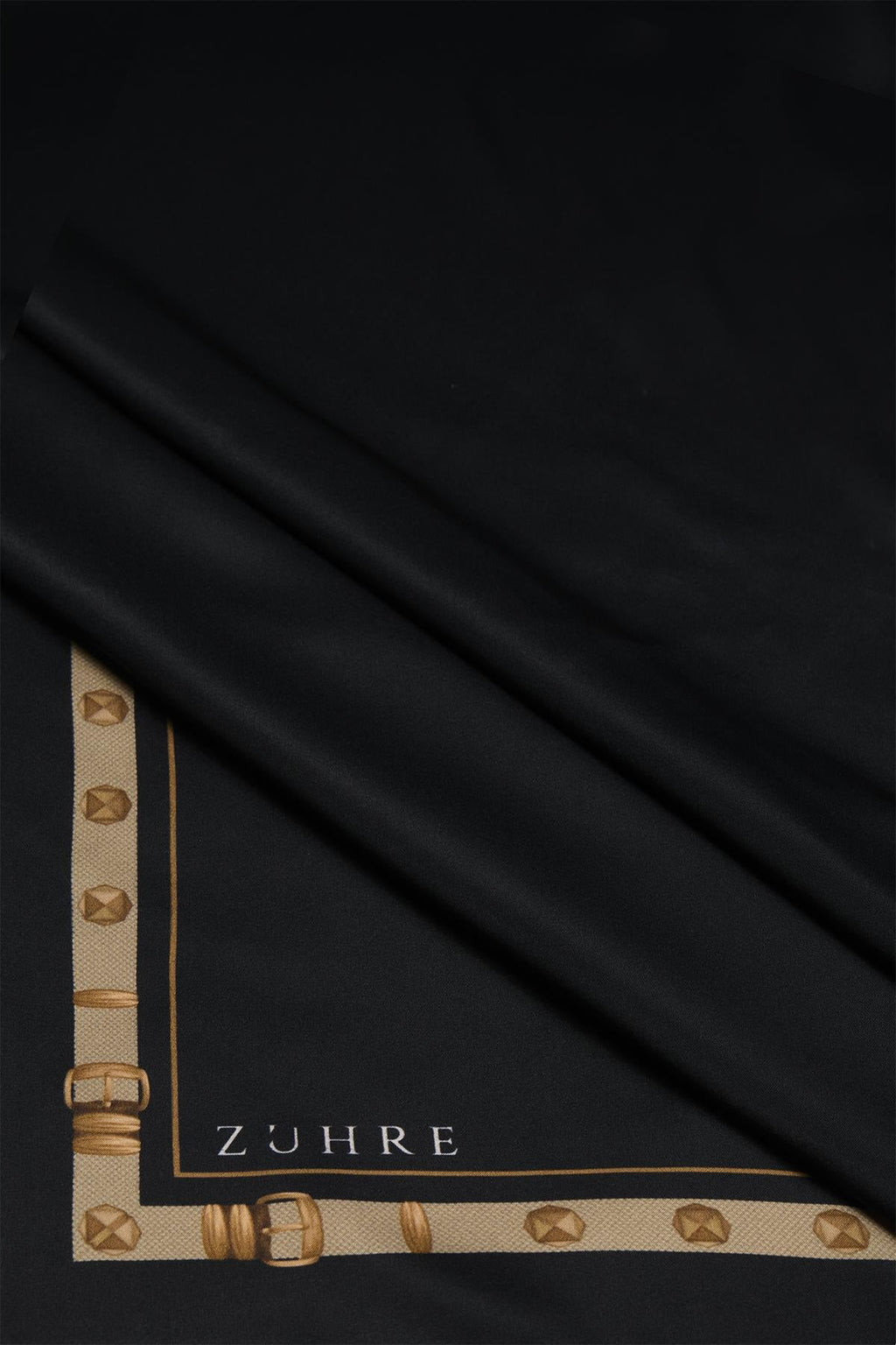 Kenar Detaylı Twill Ipek V-Orj Eşarp 0104