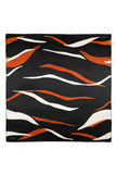 Zebra Desenli Ipek Saten V10 Eşarp 0112