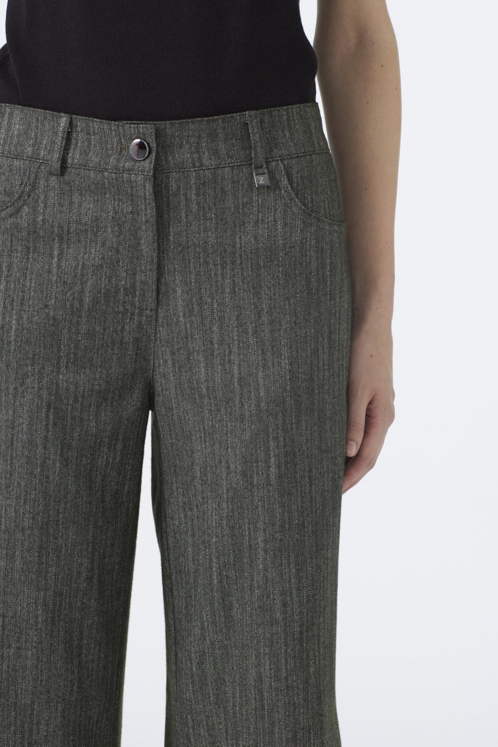 Beli Lastikli Geniş Paça Haki Pantolon 0136