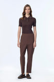 Beli Lastikli Sigaret Kahve Pantolon 0199