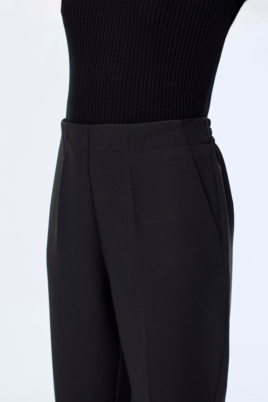 Beli Lastikli Sigaret Siyah Pantolon 0199