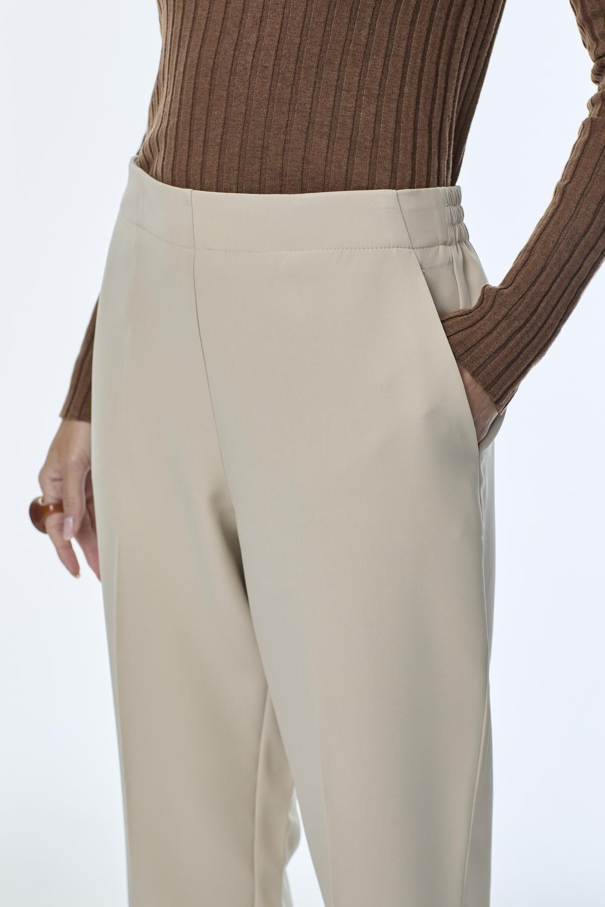 Beli Lastikli Sigaret Vizon Pantolon 0199