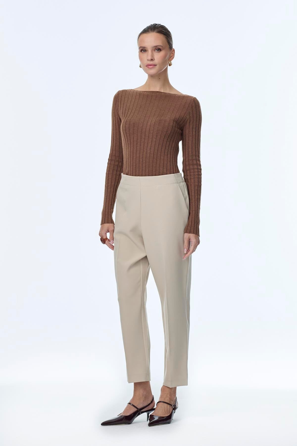 Beli Lastikli Sigaret Vizon Pantolon 0199