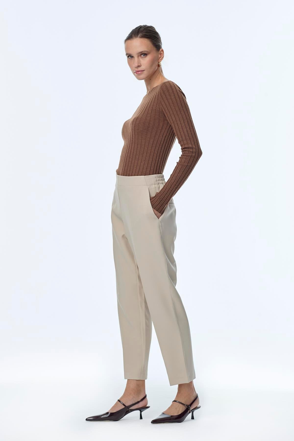 Beli Lastikli Sigaret Vizon Pantolon 0199