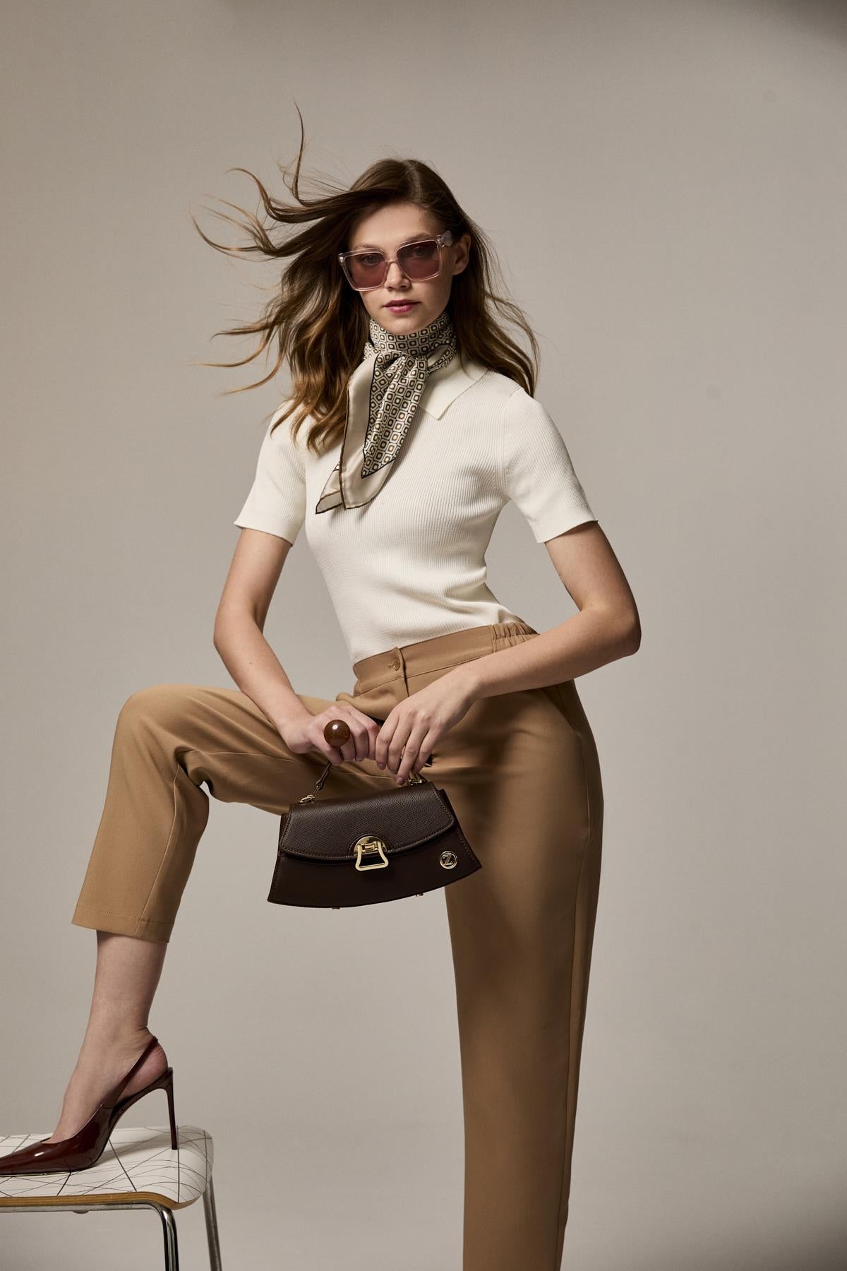 Beli Lastikli Camel Pantolon 0259