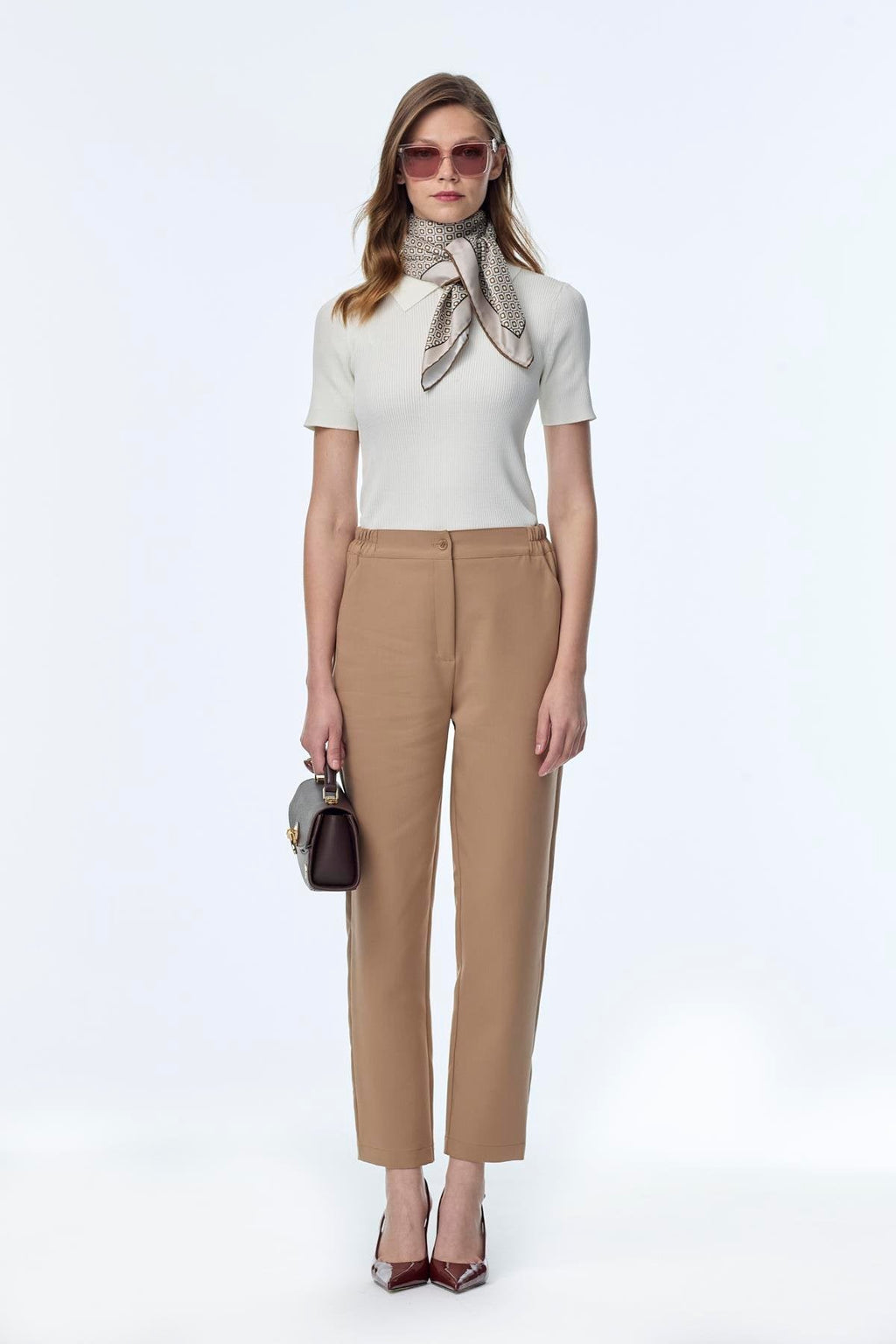Beli Lastikli Camel Pantolon 0259