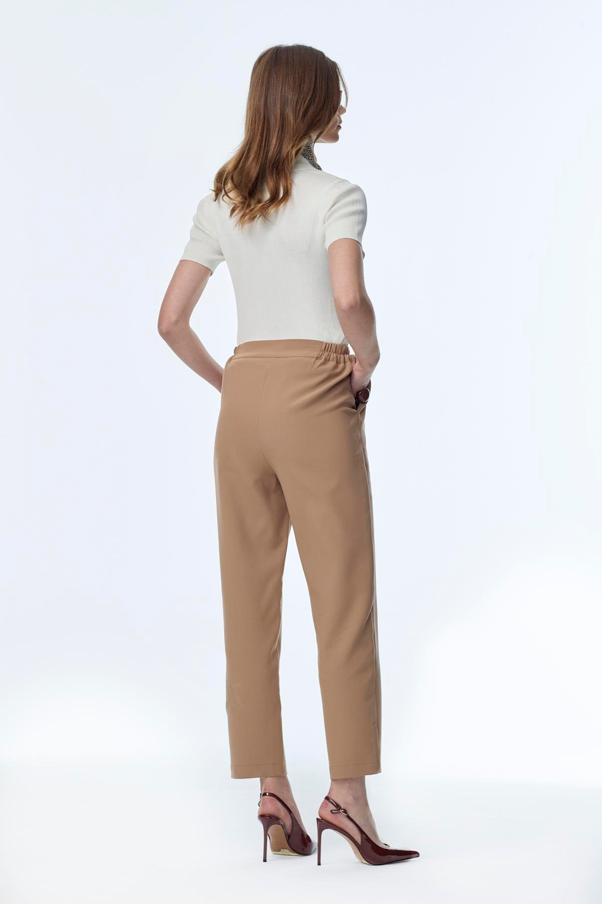 Beli Lastikli Camel Pantolon 0259