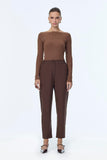 Beli Lastikli Kahve Pantolon 0259