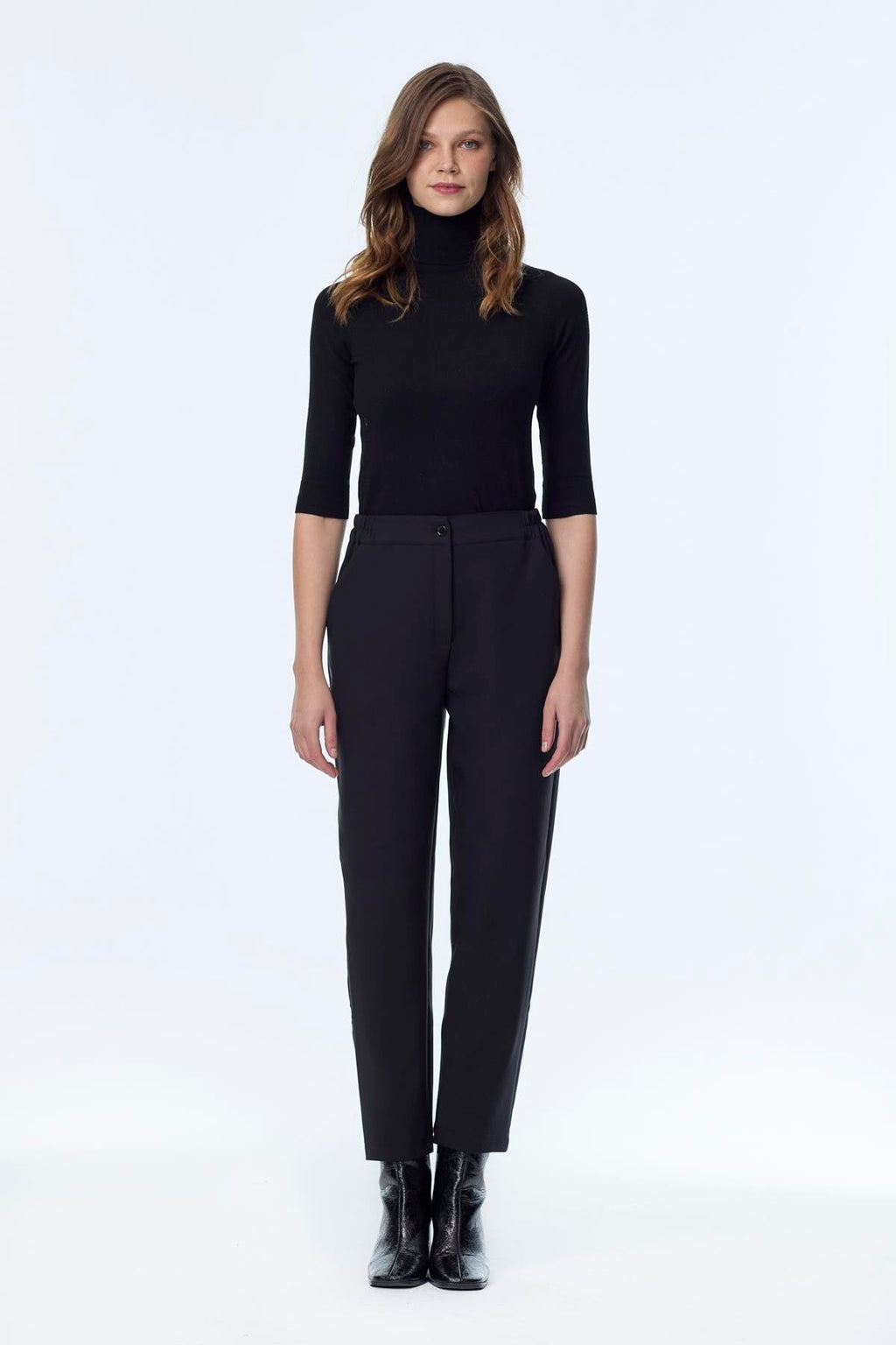 Beli Lastikli Siyah Pantolon 0259