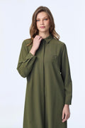 Gizli Düğme Detaylı Tunik Haki Tunik 0767