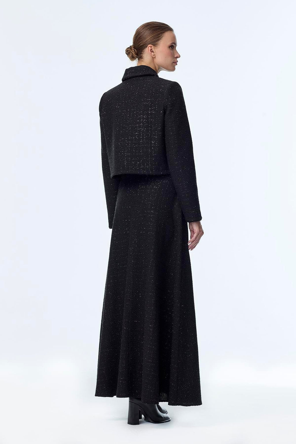 Tweed Desenli Ikili Siyah Takım 1373