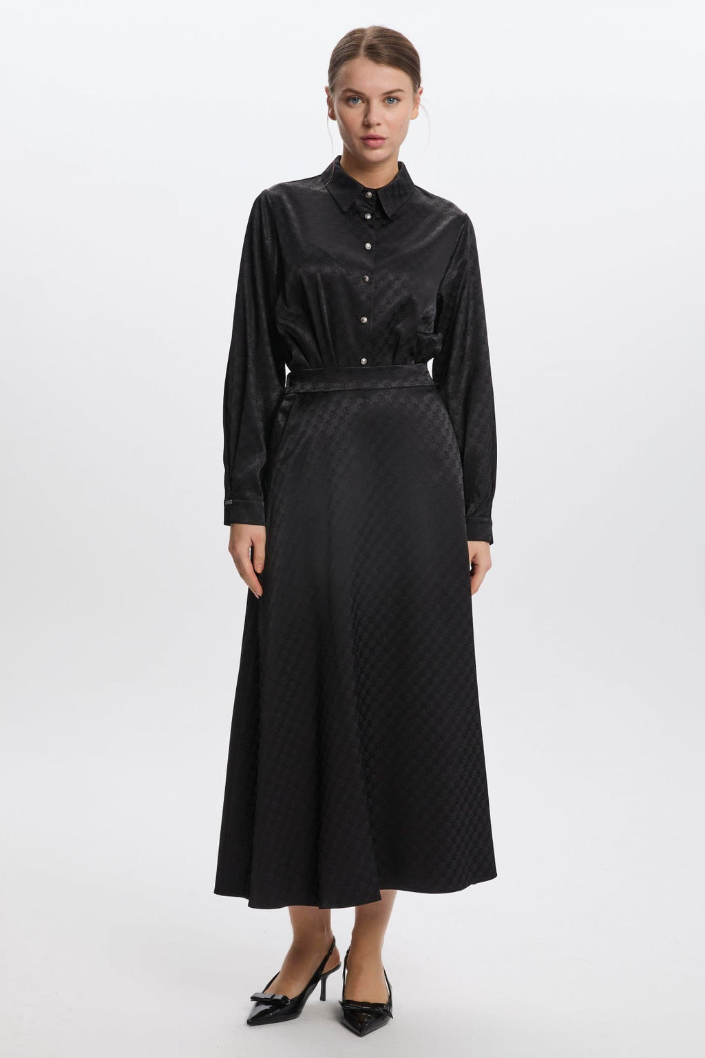 Monogram Desenli Siyah Etek 0174