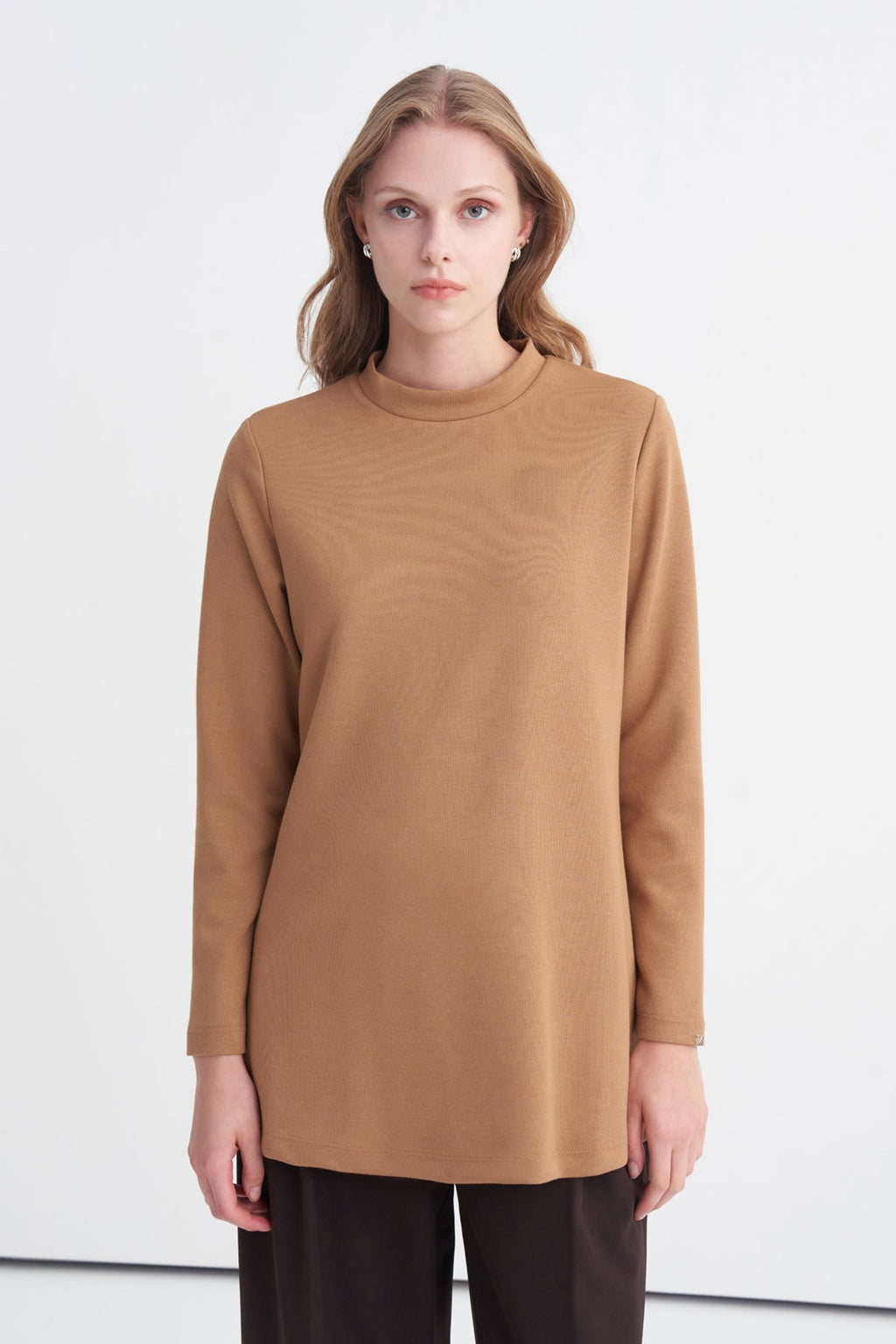 Dik Yaka Fitilli Camel Tunik 0014