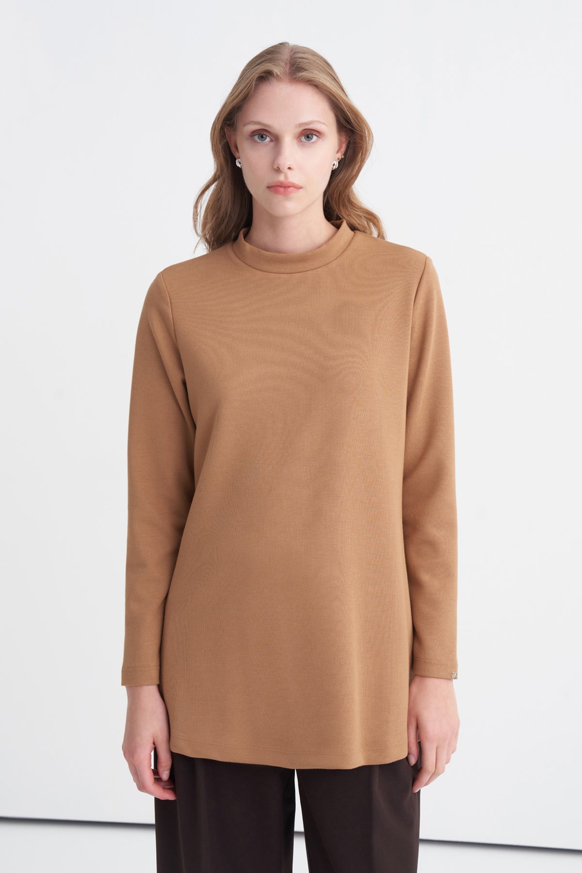Dik Yaka Fitilli Camel Tunik 0014