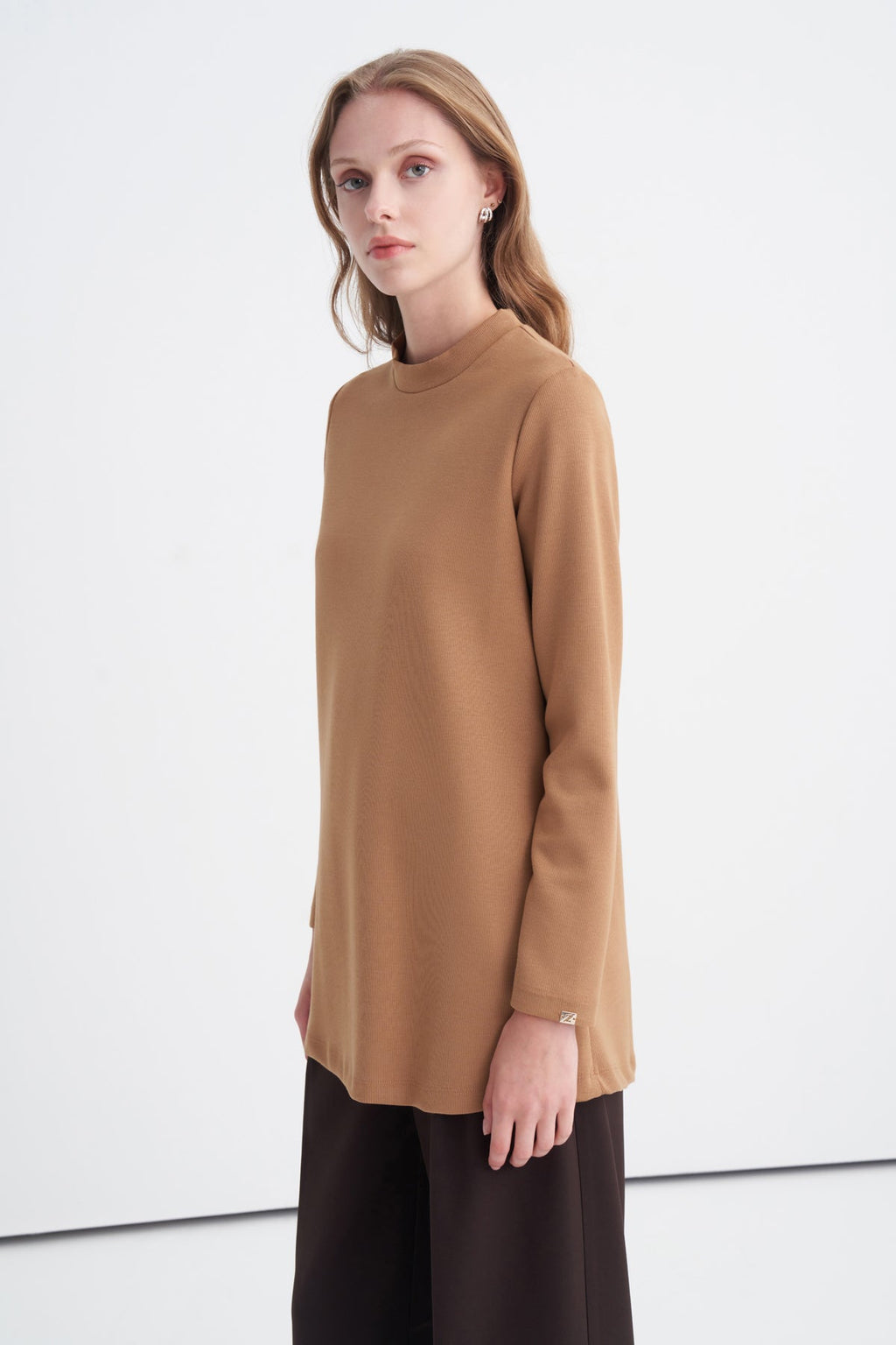 Dik Yaka Fitilli Camel Tunik 0014