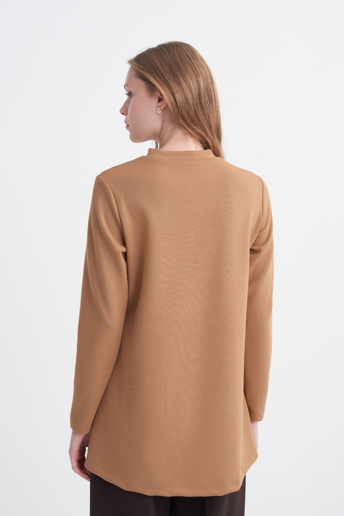 Dik Yaka Fitilli Camel Tunik 0014