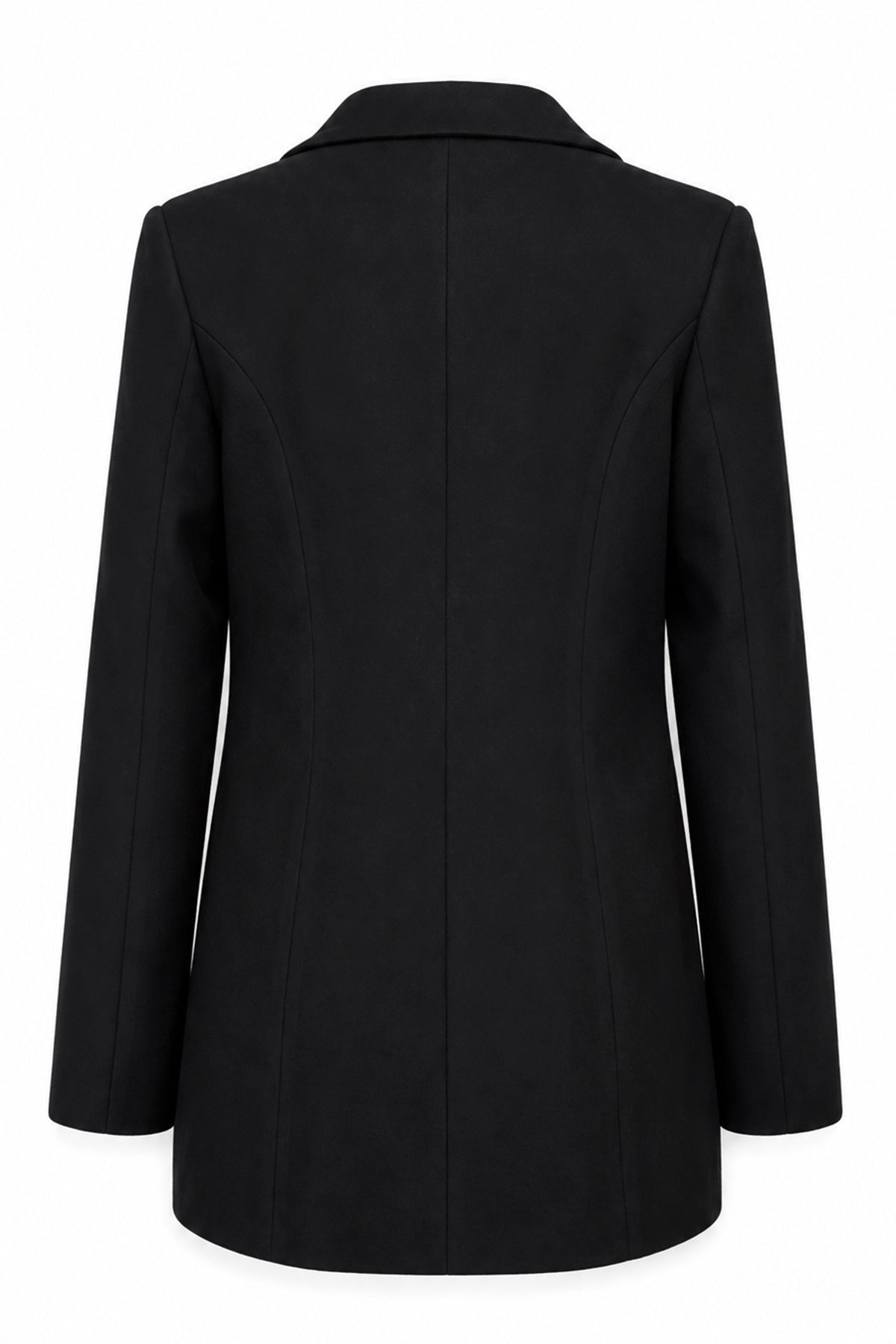 Kapaklı Cepli Tek Düğmeli Süet Blazer Siyah Ceket 0070