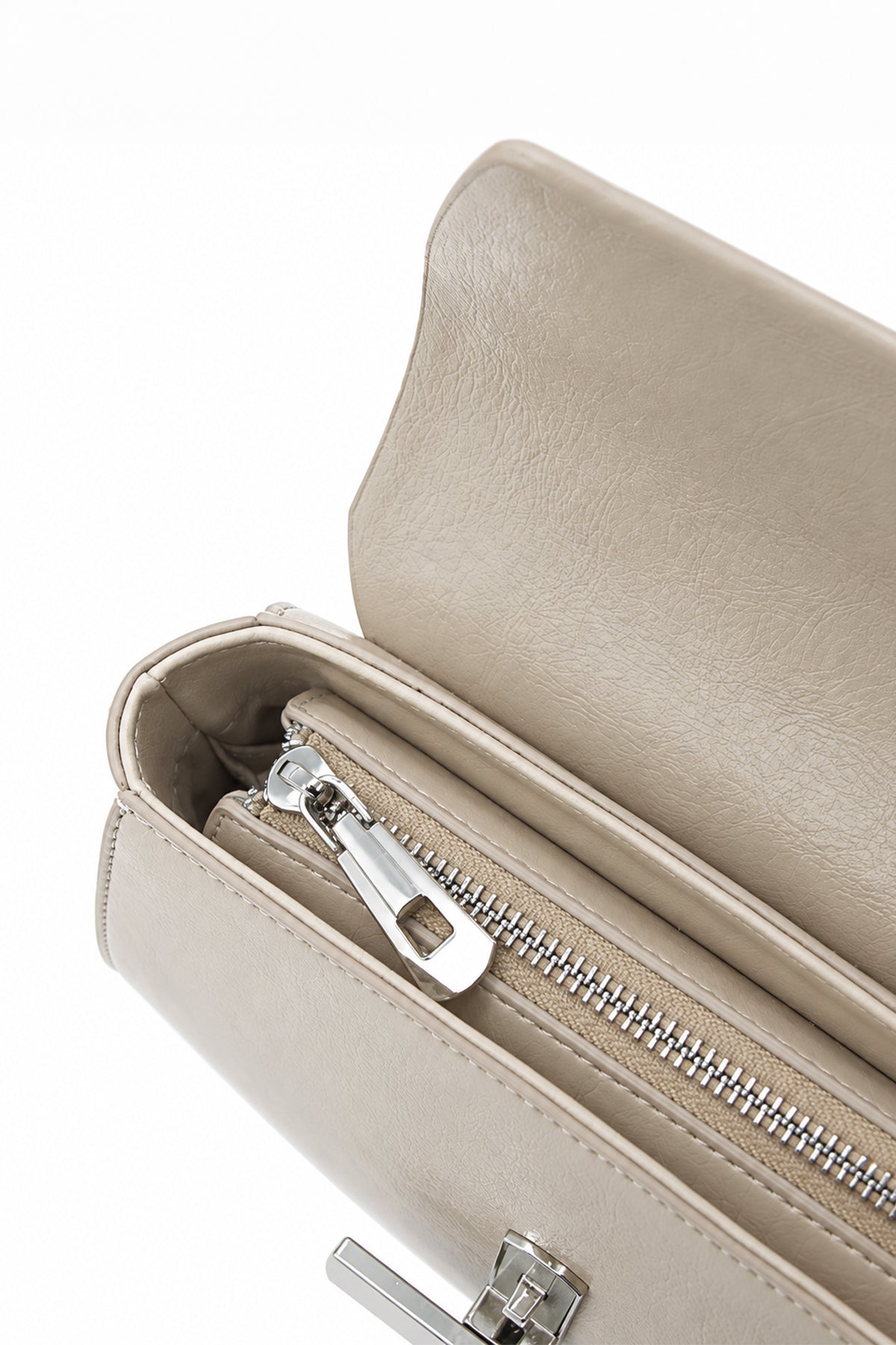Kilitli Kapaklı Vizon Çanta 0076