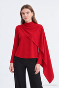 Şal Detaylı Kırmızı Bluz 0146