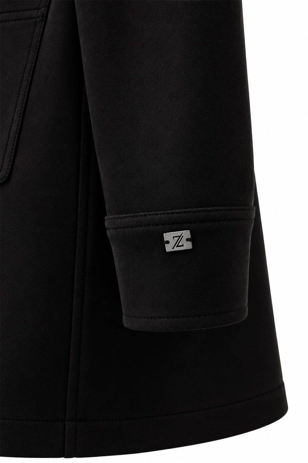 Çıtçıtlı Cepli Süet Siyah Ceket 0195