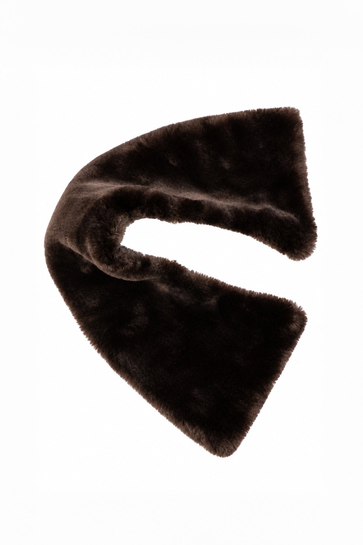 Kapitone Kürk Yakalı Kuşaklı Kahve Trençkot 13560