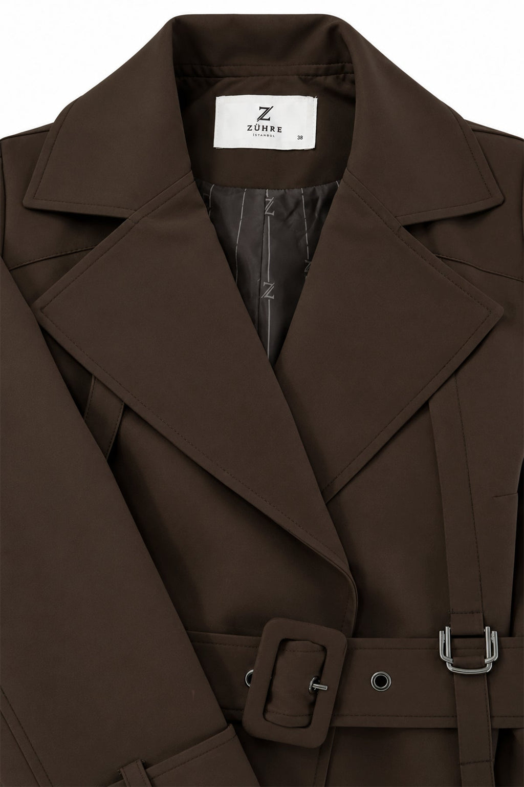 Aksesuar Detaylı Kemerli Bitter Trençkot 13758