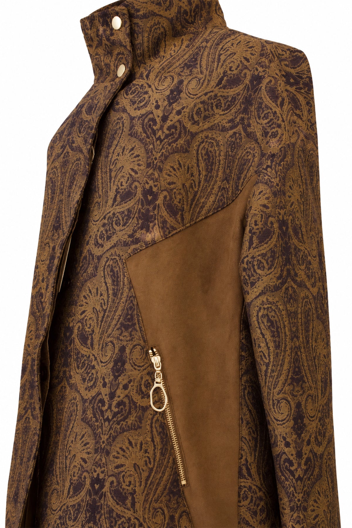Şal Desenli Garni Detaylı Camel Giy Çık 14148