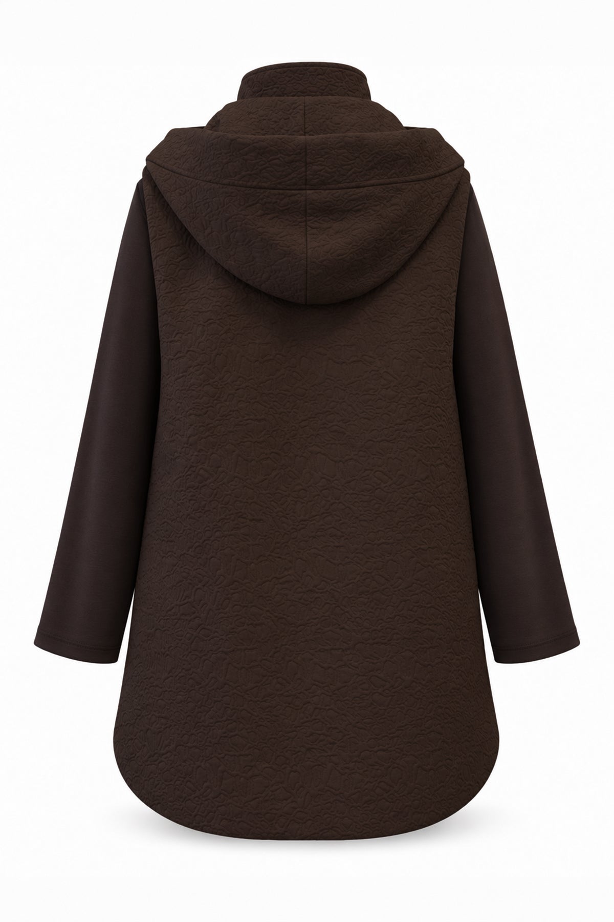 Kapüşonlu Kabartma Dokulu Kahve Takım 2088