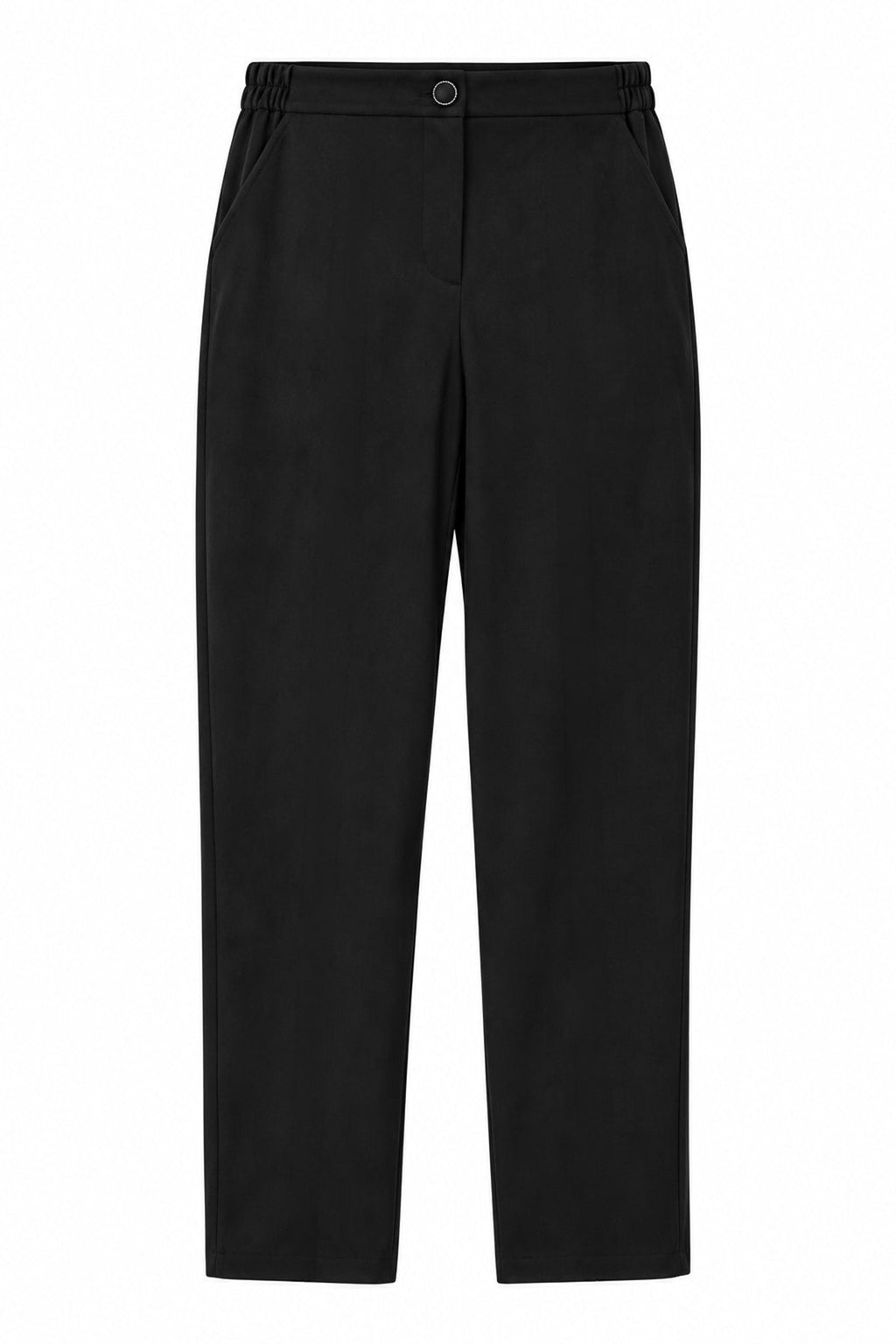 Kapaklı Cep Detaylı Dik Yaka Siyah Takım 2091
