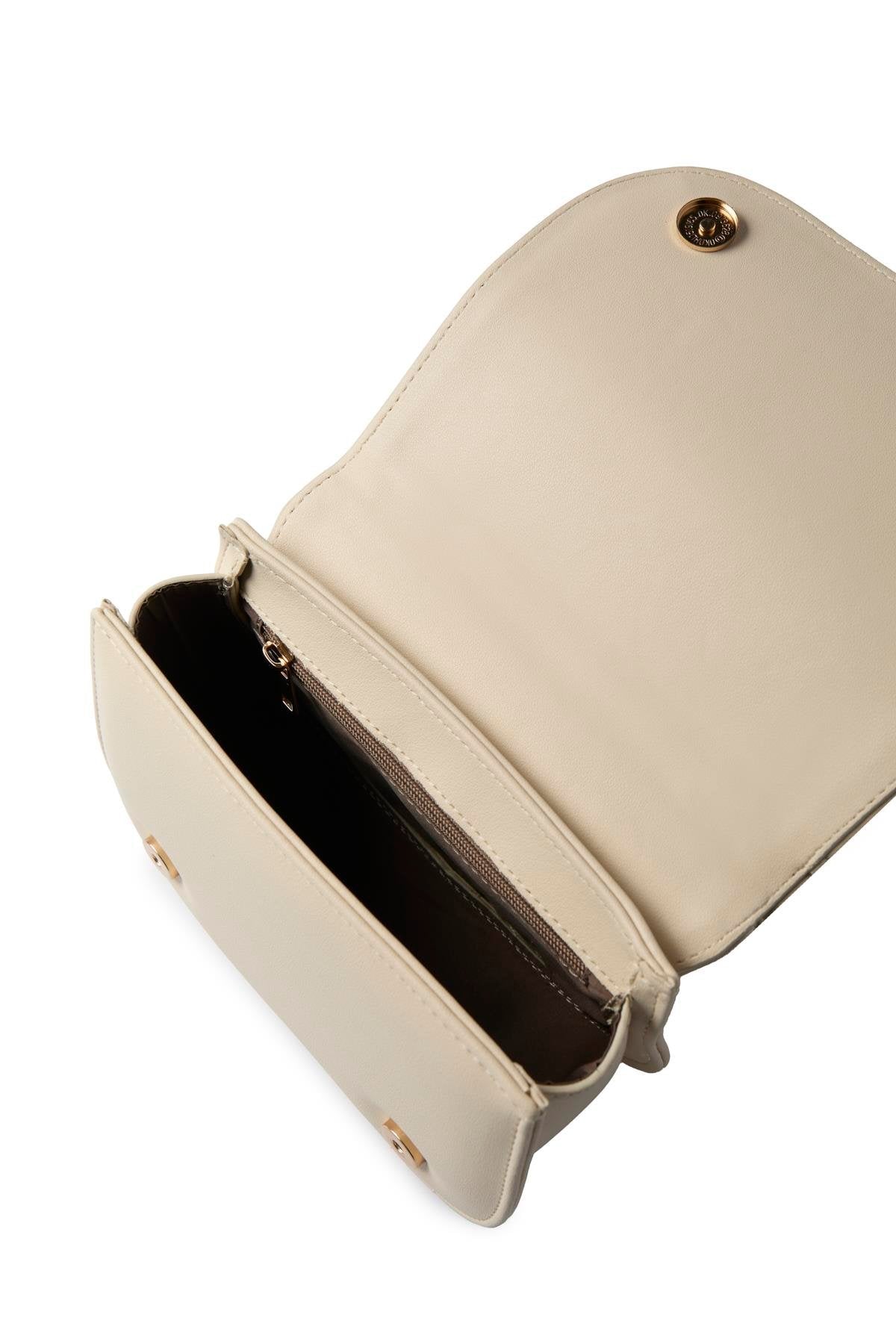 Zincir Askılı Boncuk Detaylı El Ve Omuz Sı Bej Çanta 0030